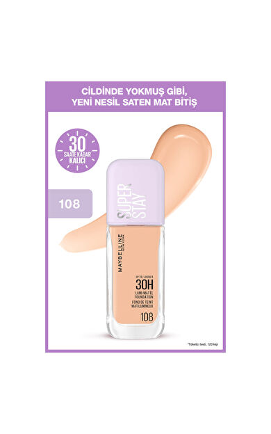 Maybelline New York Super Stay Lumi Matte Fondöten - 108
