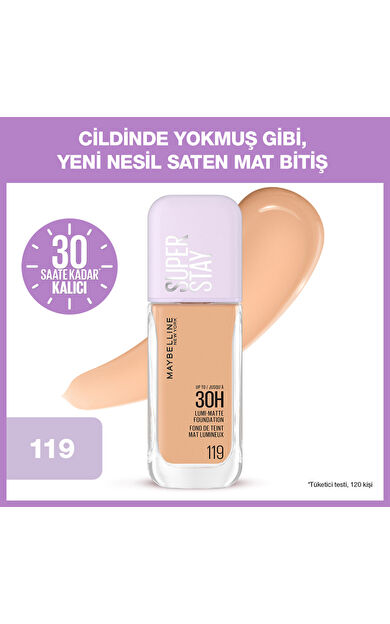 Maybelline New York Super Stay Lumi Matte Fondöten - 119