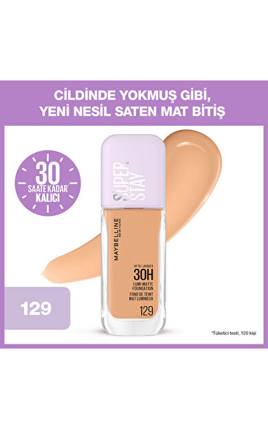 Maybelline New York Super Stay Lumi Matte Fondöten - 129