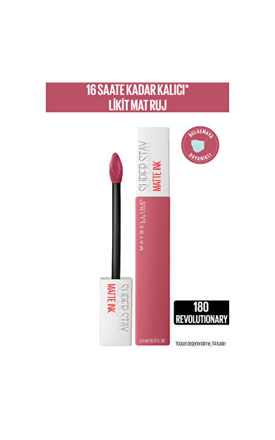 Maybelline New York Super Stay Matte Ink Likit Mat Ruj - 180 Revolutionary - Pembe