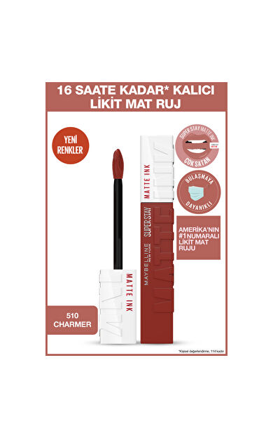 Maybelline New York Super Stay Matte Ink Likit Mat Ruj - 510 Charmer