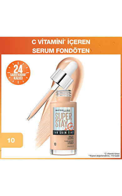 Maybelline New York Super Stay Skin Tint Fondöten - 10