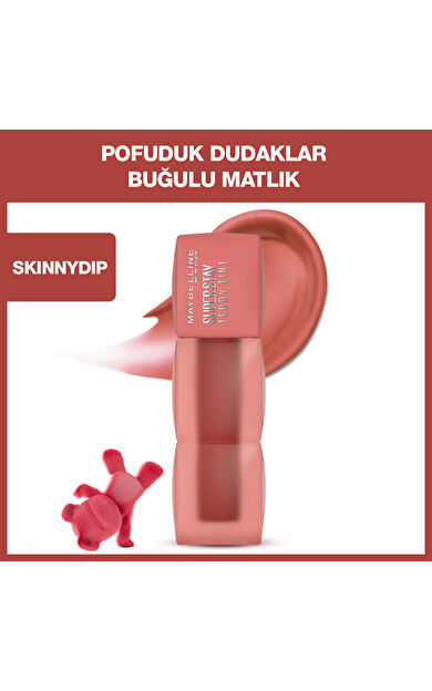 Maybelline New York Super Stay Teddy Tint Uzun Süre Kalıcı Likit Mat Tint 15 Skinny Dip