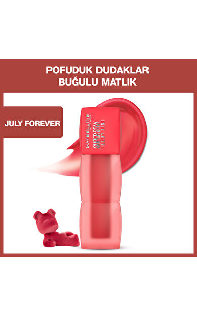 Maybelline New York Super Stay Teddy Tint Uzun Süre Kalıcı Likit Mat Tint 35 July Forever