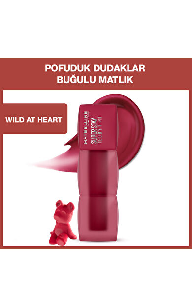 Maybelline New York Super Stay Teddy Tint Uzun Süre Kalıcı Likit Mat Tint 50 Wild at Heart