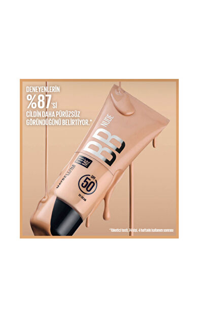 Maybelline New York Fit Me Nude Cilt Bakımı Etkili Nemlendirici SPF50 BB Krem 30 Ml - 30