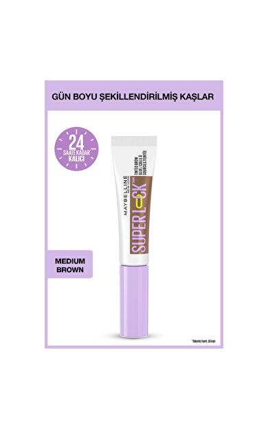 Super Lock Brow Glue Kaş Sabitleyici Maskara - Medium Brown