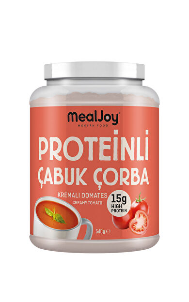 Mealjoy Yüksek Proteinli Çabuk Çorba Kremali Domates 15 Servis 540 Gr ''Her Porsiyonda 15Gr Protein ''