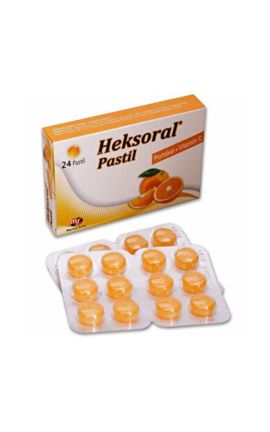 Heksoral Pastil Portakal+ Vitamin C 24 Adet