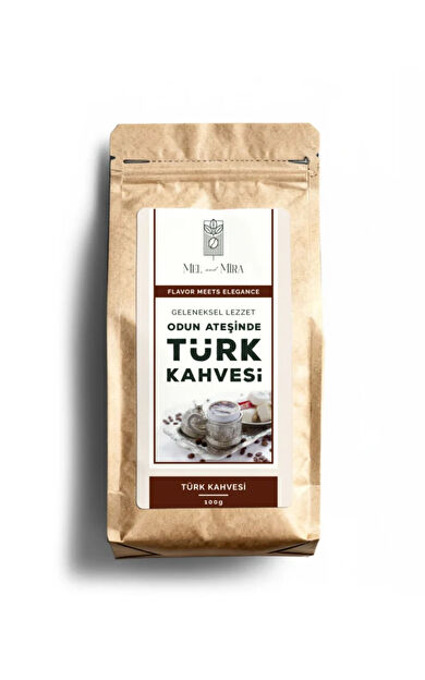Mel and Mira Turkish Coffee 200g, Saf Türk Kahvesi, Odun Ateşinde Kavrulmuş Arabica Çekirdeği