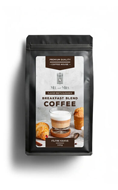 Mel and Mira Breakfast Blend Coffee 200g, Öğütülmüş Breakfast Blend Filtre Kahve