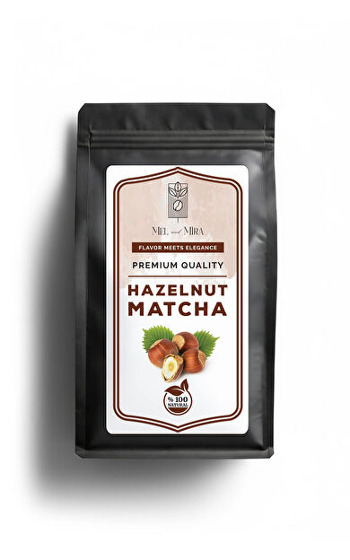Mel and Mira Hazelnut Matcha Powder 50g, Fındık Aromalı Matcha Tozu Superfood