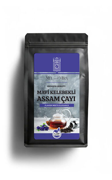 Mel and Mira Premium Blue Flowers Black Tea 100g, Mavi Çiçekli Siyah Çay