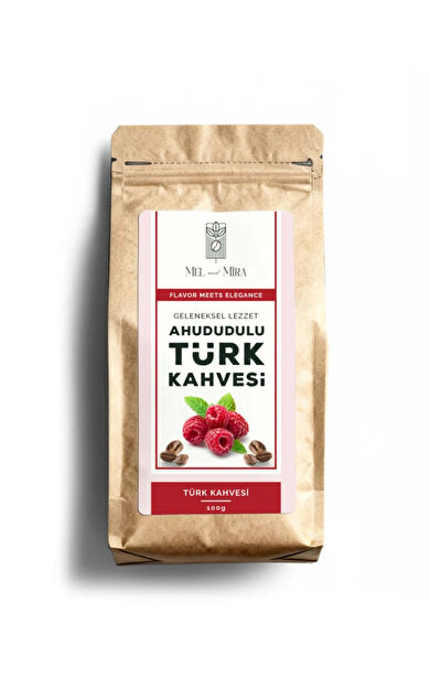 Mel and Mira Raspberry Turkish Coffee 200g, Böğürtlen Aromalı Türk Kahvesi