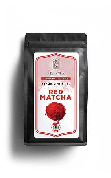 Mel and Mira Ceremonial Red Matcha Powder 50g, Törensel Kırmızı Matcha Tozu Superfood