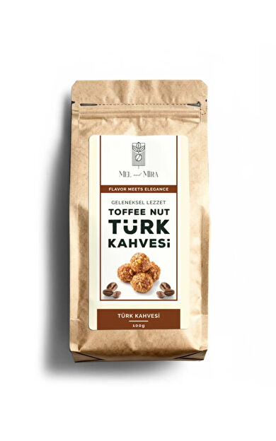 Mel and Mira Toffee Nut Turkish Coffee 200g, Toffee Nut Aromalı Türk Kahvesi