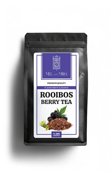 Mel and Mira Premium Böğürtlenli Rooibos Çayı 50g, Blueberry Rooibos Tea