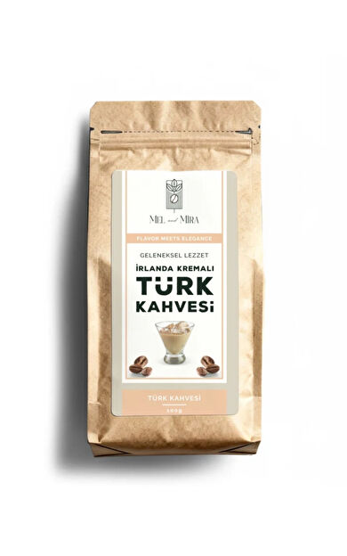 Mel and Mira Irish Cream Turkish Coffee 200g, İrlanda Kremalı Aromalı Türk Kahvesi