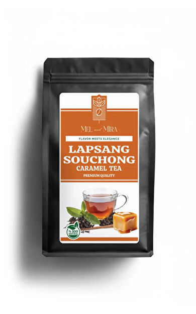 Mel and Mira Premium Caramel Lapsang Sounchong Tea 100g, Karamel Aromalı Lapsang Sounchong Çayı