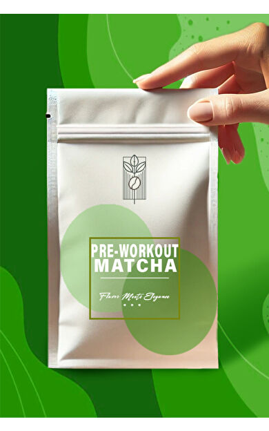 Mel and Mira Pre-Workout Matcha Powder 50g, Antrenman Öncesi Sporcu Matchası - Yüksek Enerji Destekli