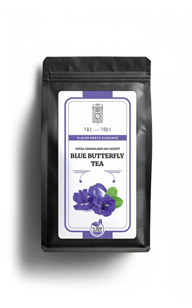 Mel and Mira Premium Mavi Çay 50g, - 1. Sınıf Mavi Kelebek Sarmaşığı Çayı, Blue Butterfly Tea