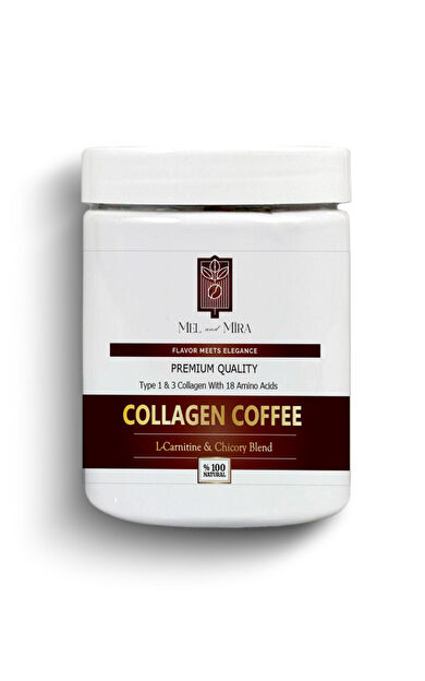 Mel and Mira Organik Hidrolize Tip 1-3 Kolajen &amp; L-Carnitine İçerikli Hindiba Kahvesi 300g | 30 Günlük
