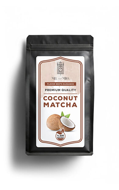 Mel and Mira Coconut Matcha Powder 50g, Hindistan Cevizi Aromalı Matcha Tozu Superfood