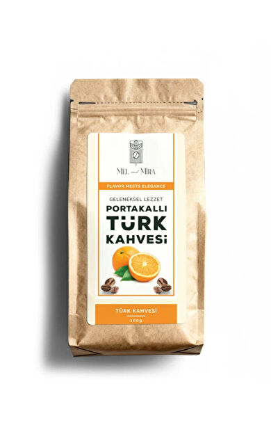 Mel and Mira Orange Turkish Coffee 200g, Portakal Aromalı Türk Kahvesi