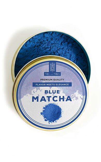 Mel and Mira Blue Matcha Powder 25g, Mavi Spirulina Superfood Matcha Tozu