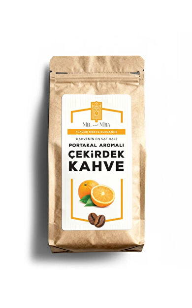 Mel and Mira Orange Bean Coffee 200g, Portakal Aromalı Çekirdek Kahve