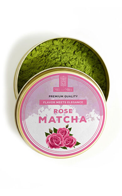 Mel and Mira Gül Aromalı Matcha Tozu 25g, Rose Matcha Powder