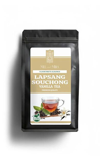 Mel and Mira Premium Vanilla Lapsang Souchong Tea 100g, Vanilya Aromalı Lapsang Souchong Çayı