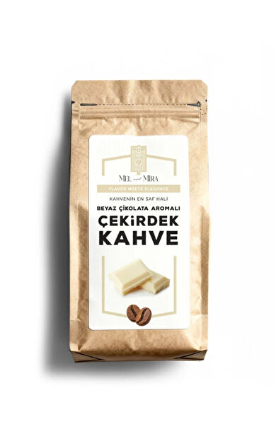 Mel and Mira White Chocolate Bean Coffee 200g, Beyaz Çikolata Aromalı Çekirdek Kahve
