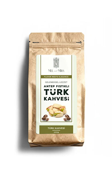 Mel and Mira Pistachio Turkish Coffee 200g, Antep Fıstığı Aromalı Türk Kahvesi
