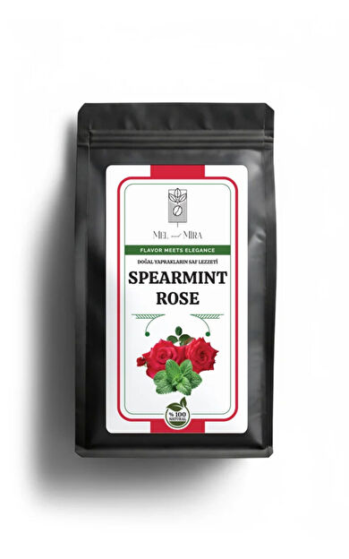Mel and Mira Premium Rose &amp; Spearmint Tea 50g, Özel Harman Gül ve Kıvırcık Nane Çayı