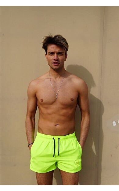 Neon Yeşil  Mini Boy Erkek Mayo Deniz Şortu