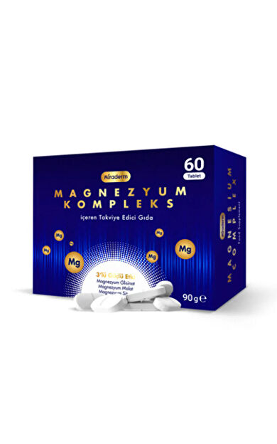 Miraderm Magnezyum Kompleks İçeren Takviye Edici Gıda 60 Tablet