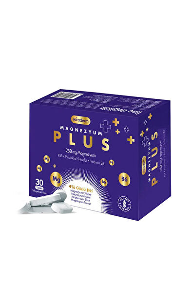 Miraderm Magnezyum Plus Takviye Edici Gıda 30 Tablet