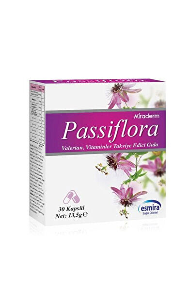 Miraderm Passiflora Takviye Edici Gıda 30 Kapsül