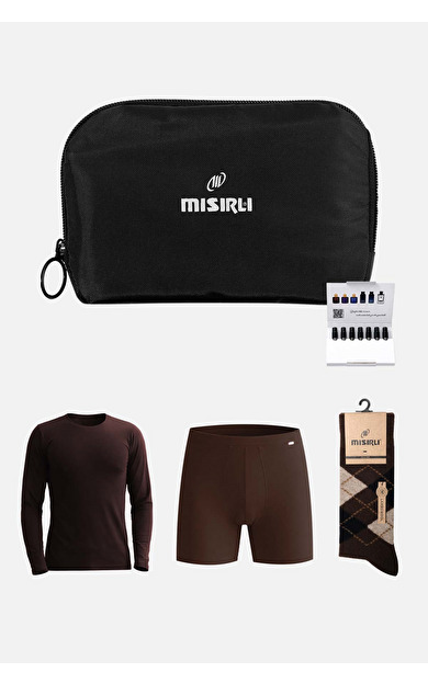 Erkek Kahverengi Fanila Hediye Paketi