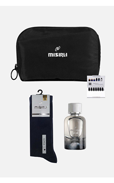 Erkek Lacivert Gümüş Hediye Paketi