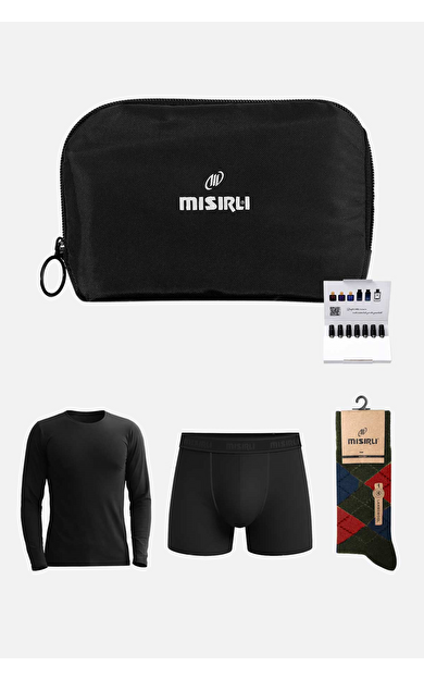 Erkek Siyah Fanila Hediye Paketi