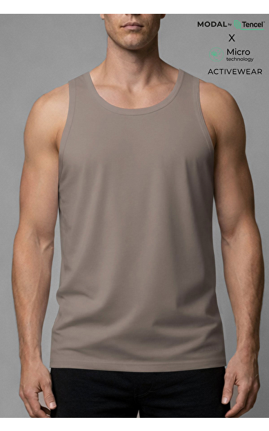 Erkek Activewear Angelino Modal By Tencel Sporcu Atlet Gri