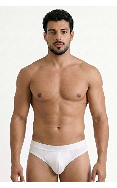 Erkek Modal Basic Slim Fit Slip Beyaz