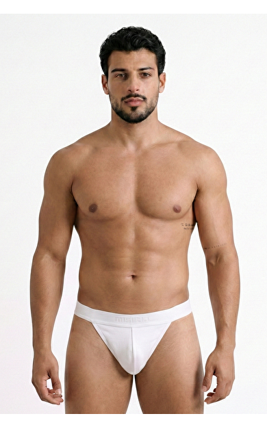 Erkek Modal Slim Fit Tanga Beyaz