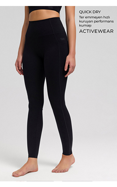 Kadın Activewear Ottaiva Uzun Tayt Siyah