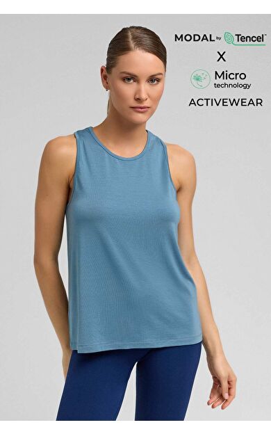 Kadın Valentina Modal By Tencel Sporcu Atlet Mavi