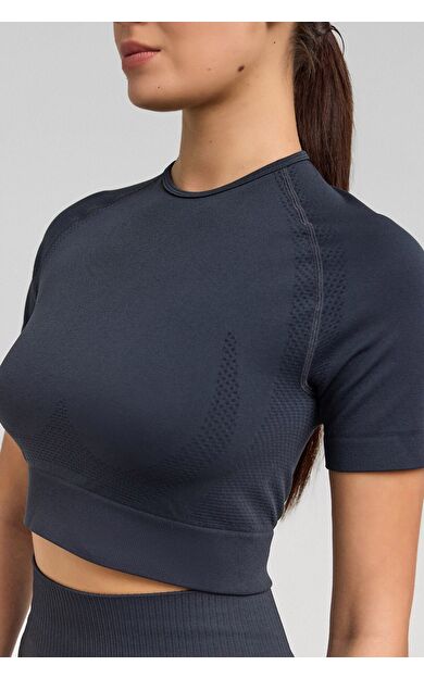 Kadın Activewear Annetta Seamless Kısa Reglan Kol ANTRASİT