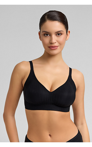 Kadın Çizgi Desen Hayalet Süyten SİYAH