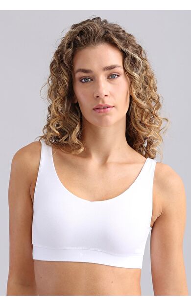 Kadın Modal By TENCEL MEGAN Crop Beyaz